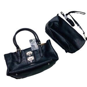 d'Orcia Black 2-in-1 Tote w/ Cosmetic Pouch